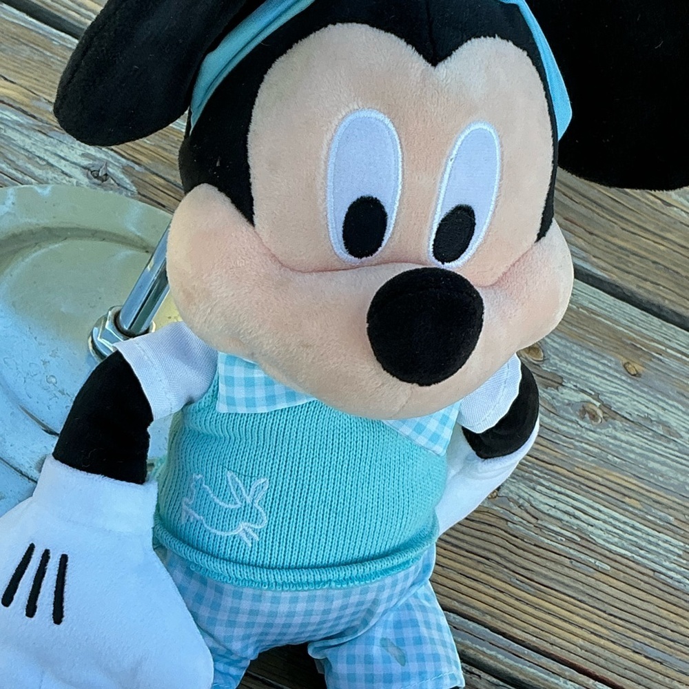 Disney Store MICKEY MOUSE w/Easter Bunny Ears Blue Outfit Plush Doll 19" - Picture 8 of 11